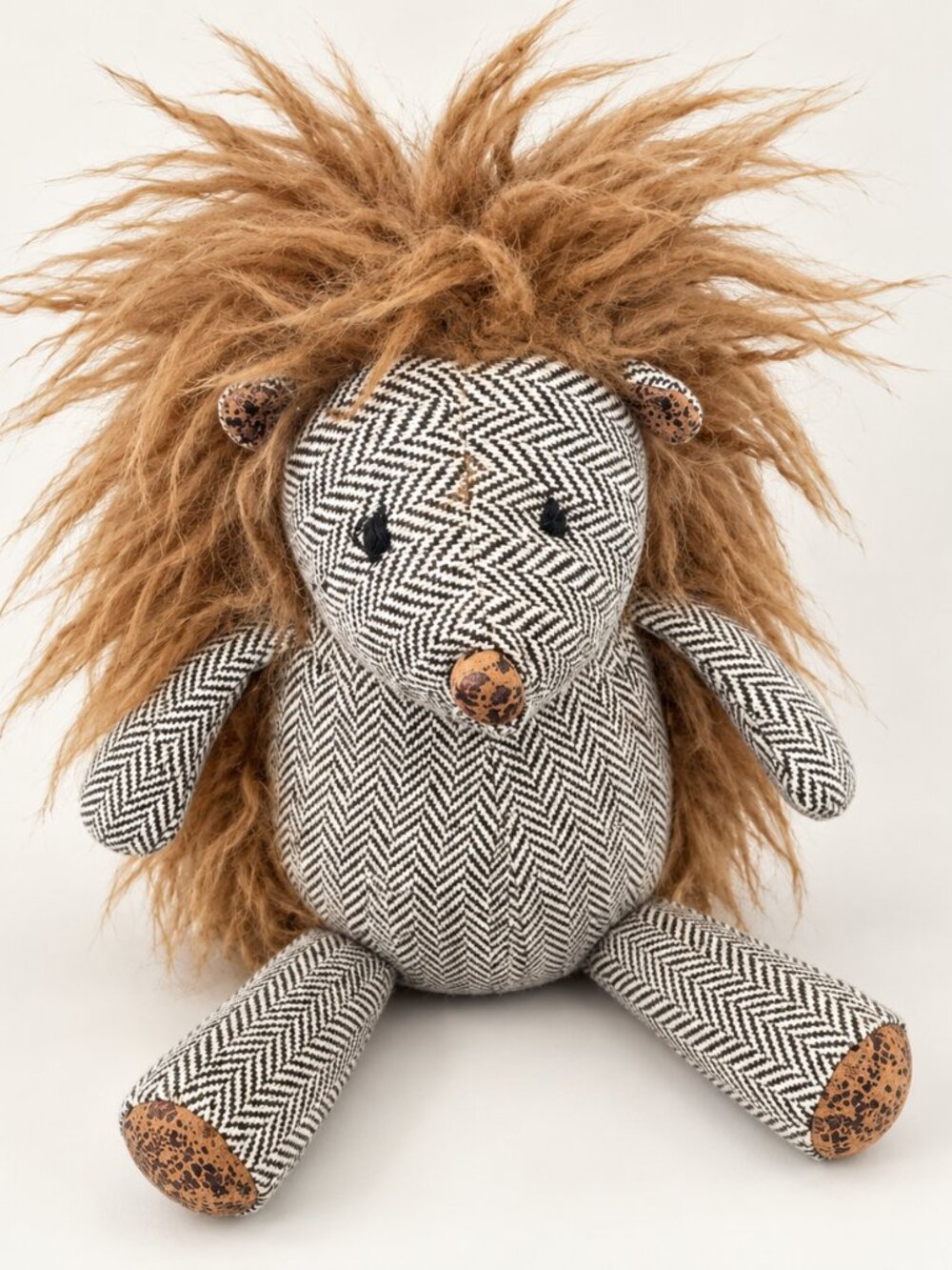RH Baby & Child Plush Hedgehog Herringbone 10” Stuffed Animal